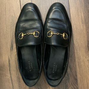 Gucci leather horsebit loafers